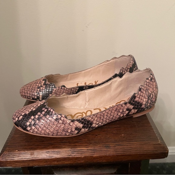 Sam Edelman Snake Print Leather Augusta Ballet Flats - Picture 3 of 7